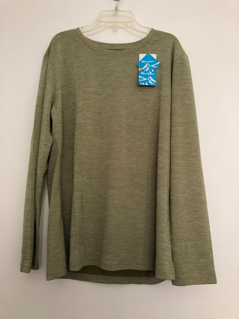 NWT MAGCOMSEN Long Sleeve Crew Neck Basic Shirt Size XL